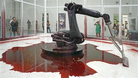 robot art piece hydraulic fluid|Sun Yuan and Peng Yu: Can’t Help Myself